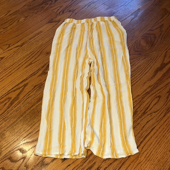 Zunie Girl’s Yellow Striped Flowy Pants Set Size 8 - Picture 7 of 8